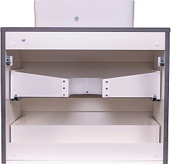 Style Line Тумба с раковиной подвесная Атлантика 60, бетон темный – фотография-7