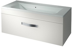 Какса-а Тумба с раковиной Хилтон 100 белая – фотография-1