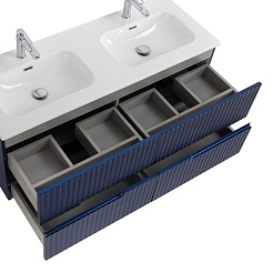 Cezares Тумба под раковину Duet-N 120 с 4 ящиками подвесная sapfiro – фотография-5