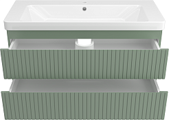 Brevita Тумба под раковину Victory 105 подвесная зеленая – фотография-3