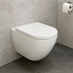 Azario Унитаз подвесной Blanco AZ-9003WT безободковый белый – фотография-2