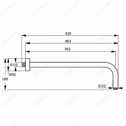 Ideal Standard Кронштейн для верхнего душа "IdealRain B9445AA" – фотография-4