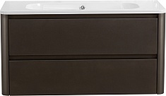 Cezares Тумба с раковиной без отверстия под смеситель Relax 100 подвесная оружейная сталь