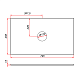 Зов Столешница в ванную под раковину 80/45 1 вырез белая – фотография-4
