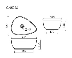 Ceramicanova Мебельная раковина Element 45 CN5026 белая – фотография-6