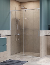 BelBagno Душевая дверь в нишу Soft Close-1 SOFT_CLOSE-1-BF-1-140-C-Cr 140x200 профиль хром стекло прозрачное – фотография-2