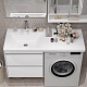 Opadiris Мебель для ванной Фреш 120 L под стиральную машину подвесная белая – картинка-24