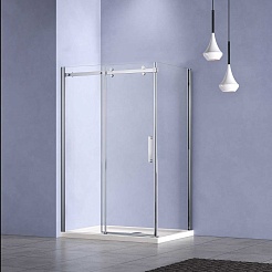 Vincea Душевой уголок Como-N 120x100 VSR-4CN1012CL профиль хром стекло прозрачное – фотография-2
