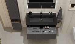 Jorno Тумба с раковиной Tossony 90 дуб самдал/антрацит Toss.01.90/P/DS-A/JR – фотография-4