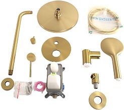 Cezares Душевая система RELAX-DSET-BORO брашированное золото – фотография-9