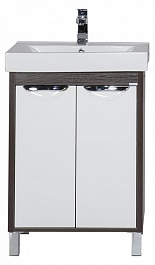 Aquanet Тумба с раковиной "Гретта 60" 2 двери венге (171586) – фотография-2