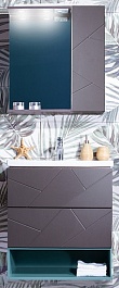Бриклаер Мебель для ванной Кристалл 60 со шкафчиком – фотография-1