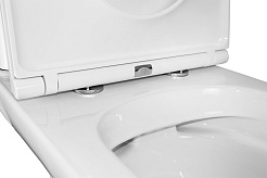 Azario Унитаз-компакт Kano 93590 безободковый с бачком с сиденьем микролифт белый – фотография-13