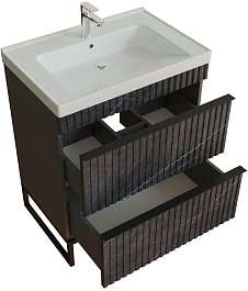 Mixline Тумба под раковину Окленд 70 графит мрамор – фотография-2