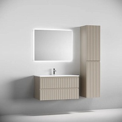 Sancos Тумба с раковиной Snob T 90 beige soft раковина Grace 91 CN7019 – фотография-5