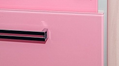 Misty Тумба с раковиной Джулия QVATRO 90 прямая розовая – фотография-4