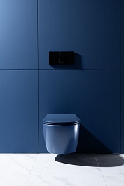 Allen Brau Унитаз подвесной Fantasy 4.11004.ID индиго с крышкой 4.11005.ID – фотография-14