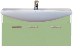 Misty Тумба для умывальника Джулия 105 подвесная салатовая – фотография-1