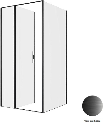 Allen Brau Душевой уголок Priority 100x100 3.31030.BBA/3.31048.BBA черный браш – картинка-5
