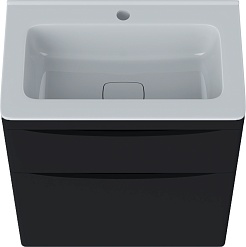 Vivon Тумба под раковину Ostin 60 напольная черная матовая – фотография-7