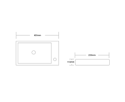 Зов Тумба с раковиной Монови Слим 40 подвесная белая/тростник – фотография-5