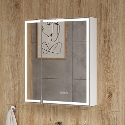 Equil Зеркальный шкаф Corner 70 белый – фотография-5