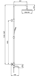 Gappo Душевая стойка G91 G2491-9 оружейная сталь – фотография-3