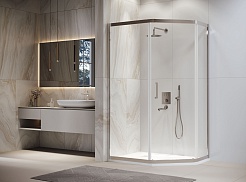 RGW Душевой уголок Passage PA-86 90x100 профиль хром стекло прозрачное – фотография-2