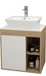 Teymi Тумба с раковиной Nura 60 дуб эврика/белый матовый T60527 раковина T50002 – фотография-1