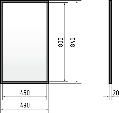 Corozo Зеркало Гера 45 черное – фотография-3