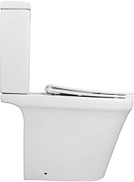 Azario Унитаз-компакт Candy AZ-1503B безободковый с бачком с сиденьем микролифт белый – фотография-4