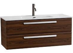 Cezares Тумба с раковиной Eco Cer-N 120 орех шоколад софт ручки сатин – фотография-1