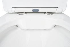 Azario Унитаз-компакт Fretta Square AZ-5121 безободковый с бачком с сиденьем микролифт белый – фотография-10