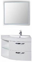 De Aqua Мебель для ванной Трио Люкс 90 R, зеркало Смарт – фотография-1