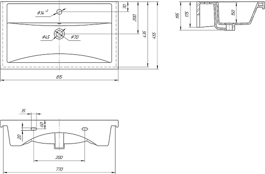 СанТа Тумба с раковиной Марс 80 белая – фотография-8
