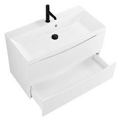 BelBagno Тумба с раковиной Marino 80 подвесная Bianco Opaco – фотография-3