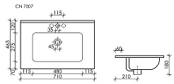Sancos Тумба с раковиной Snob R 1.0 70 bianco раковина Element 71 CN7007 – фотография-6