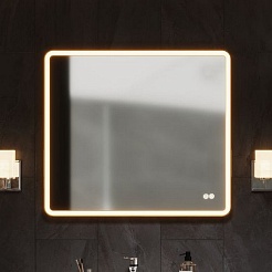 Aquanet Зеркало Ирис 90x80 с подсветкой и антизапотеванием – фотография-2