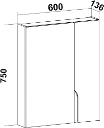 Runo Мебель для ванной Стокгольм 60 подвесная белая – фотография-12