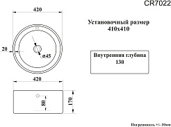 Ceruttispa Раковина накладная 42 CR7022 белая – фотография-6