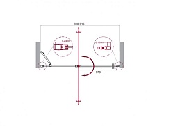 BelBagno Душевая дверь в нишу 90/195 ETNA-B-12-60/30-C-Cr-90 – фотография-5