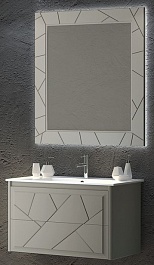  Мебель для ванной Луиджи 90 серый матовый – фотография-1