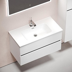 Sancos Тумба с раковиной Urban 90 белый глянец раковина Element 91 CN7002 – фотография-3