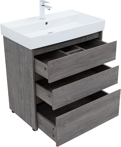 Aquanet Тумба под раковину Nova Lite 75 дуб рошелье – картинка-5