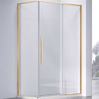 Vincea Душевой уголок Slim-N 110x90 VSR-4SN9011CLG профиль брашированное золото стекло прозрачное