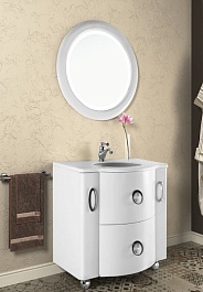 Водолей Мебель для ванной Милана 85 Белая, Бернарди – фотография-4