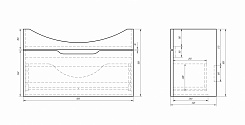 Dreja Тумба с раковиной Laguna 85 подвесная – фотография-6