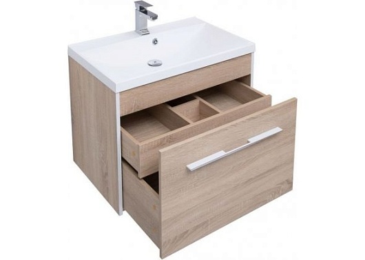 Aquanet Тумба с раковиной Августа 75 дуб сонома – картинка-5