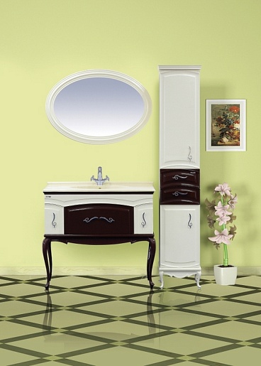 Misty Пенал для ванной Флоренция бежево-коричневый L – фотография-2