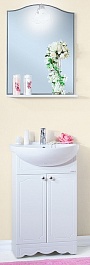 Бриклаер Мебель для ванной Лючия 55 белая – фотография-1